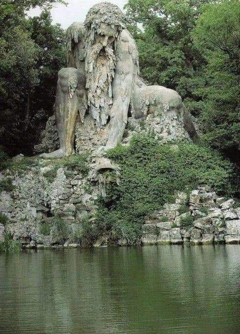 This epic 'colossus' sculpture was erected in the late 1500s by renowned Italian sculptor Giambologna as a symbol of Italy’s rugged Appenine mountains. This mountain god, named Appennino, stands 35 feet tall within the Villa Demidoff in Tuscany.

#archaeohistories