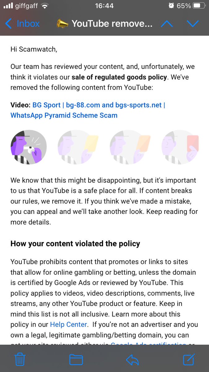 disjunctivemed's tweet photo. @TeamYouTube Thanks for wrongful taking my video down - its a scam report not an advert you idiots. Watch it. https://t.co/1ievMp9tdF