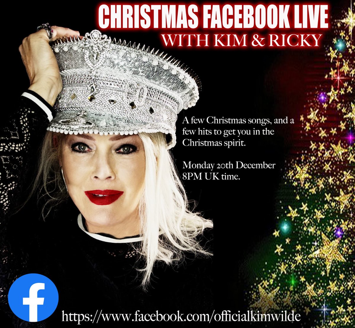 kimwilde's tweet photo. Ricky!Kim! A guitar!…what could possibly go wrong! 😉 Come &amp; join us Monday 20th December, 8pm, Facebook LIVE for some festive fun!🎄☃️❤️🎸 https://t.co/XYk5w2pesr