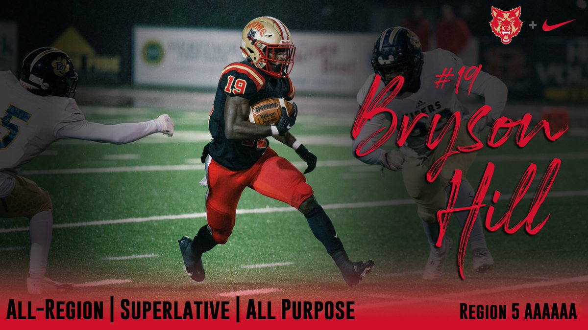 FootballRome's tweet photo. Congrats to Bryson Hill, @ONENINE__ , for being selected Region 5 - AAAAAA All Purpose Player! https://t.co/Nb67w9AhN4