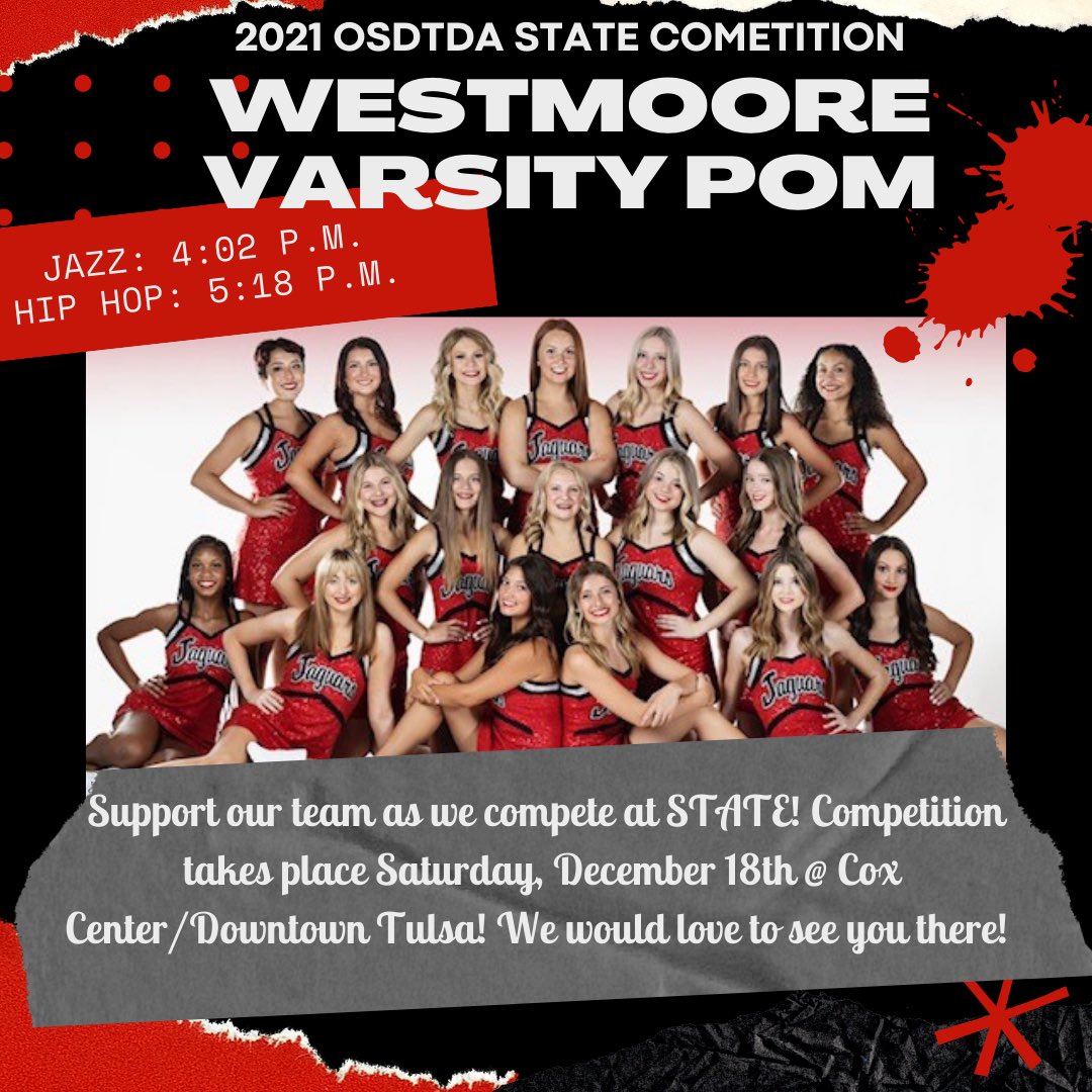 Come support us at STATE this Saturday!!! <a href="/whsjagathletics/">Westmoore Athletics</a> <a href="/WestmooreSS/">WHS Student Section</a> <a href="/WestmooreHS/">Westmoore High School</a>