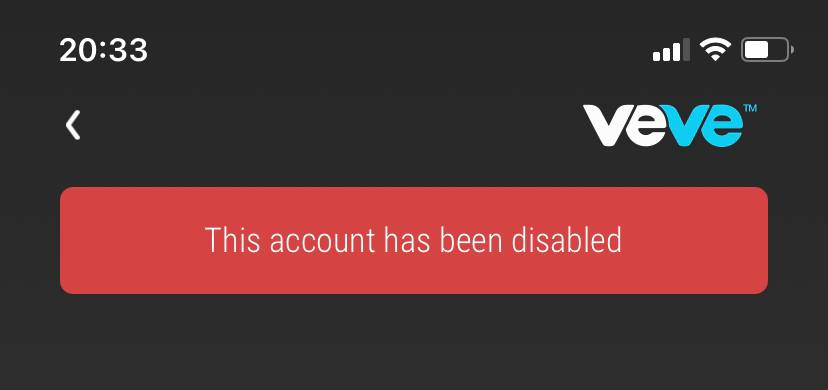TheSuspect_eth's tweet photo. I want to share my story how I started collecting NFT with veve and in 3 month my account with 4000$ got banned @veve_official @Apple 

I've heard some ppl getting banned, but all was good, today I've seen that. Support answered but no causes, just expectations, nothing changed. https://t.co/esuUAf2v5E