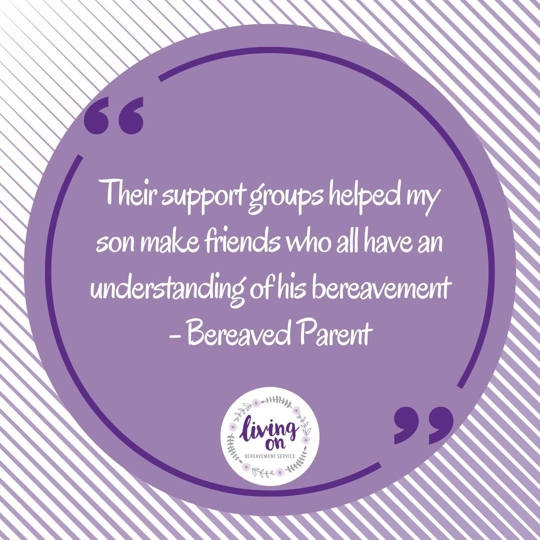 LivingOn00's tweet photo. It’s so important to support each other through grief 💜 #testimonialthursday #support #livingon https://t.co/E3k50Y6pU4