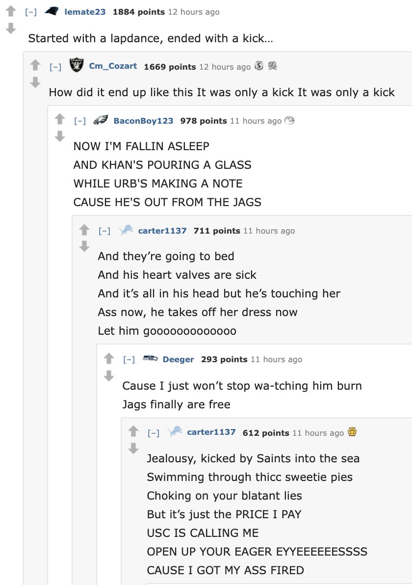 RedditCFB's tweet photo. Try to look on the Brightside. 🎶 https://t.co/YY1ggmEOqQ