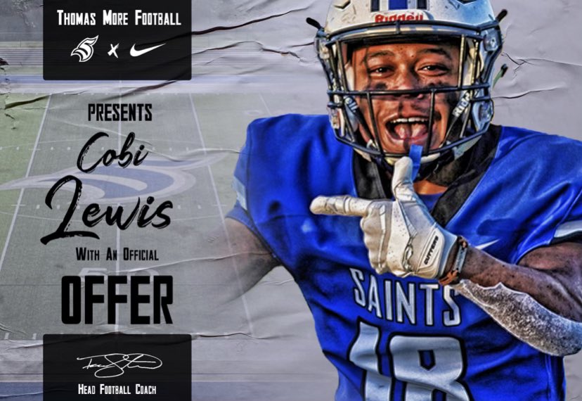 Blessed to receive an offer from Thomas More University! Huge thanks to <a href="/CoachNorwell/">Chris Norwell</a> <a href="/TMU_Football/">Thomas More Football</a> <a href="/CoachCastner/">Brian Castner</a>