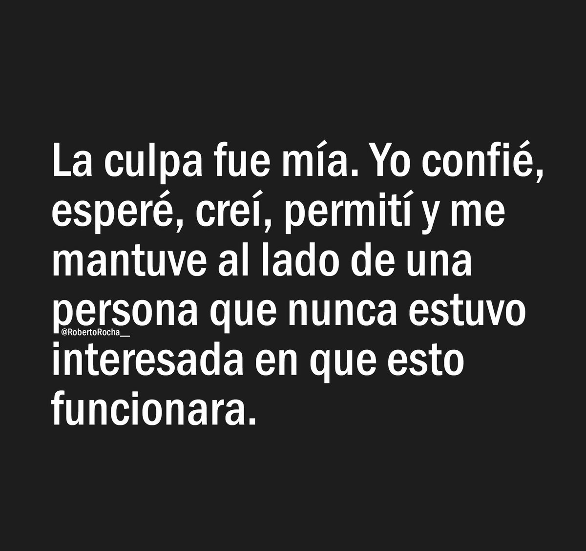 RobertoRocha__'s tweet image. No, no culpen a nadie. Fui yo.
#VeATerapia