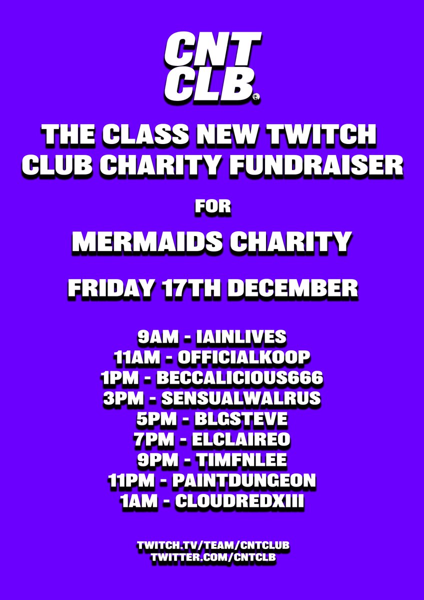 cntclb's tweet photo. IT'S TODAY! We're raising money this weekend with three stream marathons over today, Saturday and Sunday! Lineup below, we start in ONE HOUR! https://t.co/Aha40MVMRe https://t.co/Y9V7mLocSF