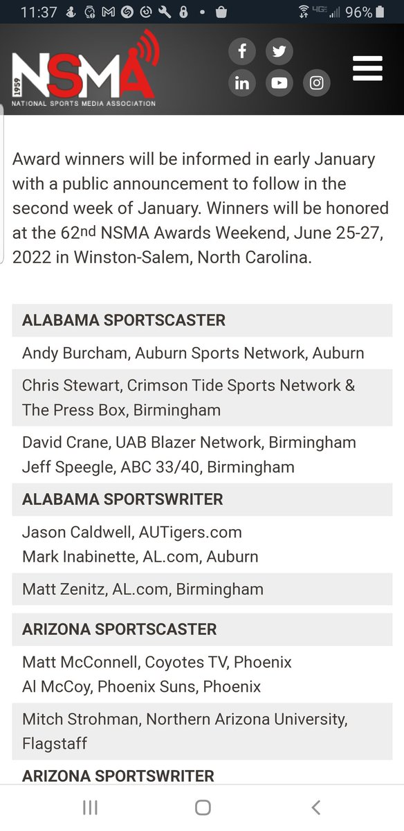mitchstrohman's tweet photo. Overwhelmed to learn I’m 1 of 3 finalists for the AZ Sportscaster of the Yr. To be mentioned in the same breath as AZ broadcasting icon and Hall of Famer, Al McCoy and long-time Arizona Coyotes and NHL TV Voice, Matt McConnell, is one of the biggest honors of my career.
.../1 https://t.co/9YXid47Ds5