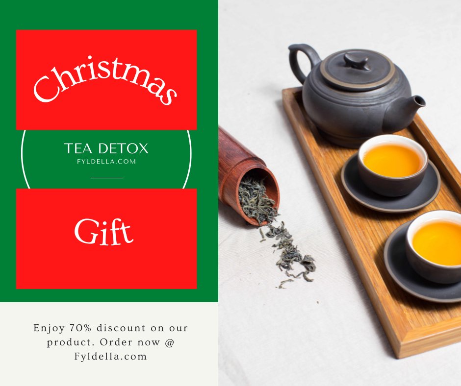 Make this amazing all natural herbs and spices tea detox as a gift for Christmas. Order now and get huge discount at Fyldella.com 

#tea #detox #allnatural #vegan #gifts #giftideas #teadetox #cleanse #healthylifestyle #fitness