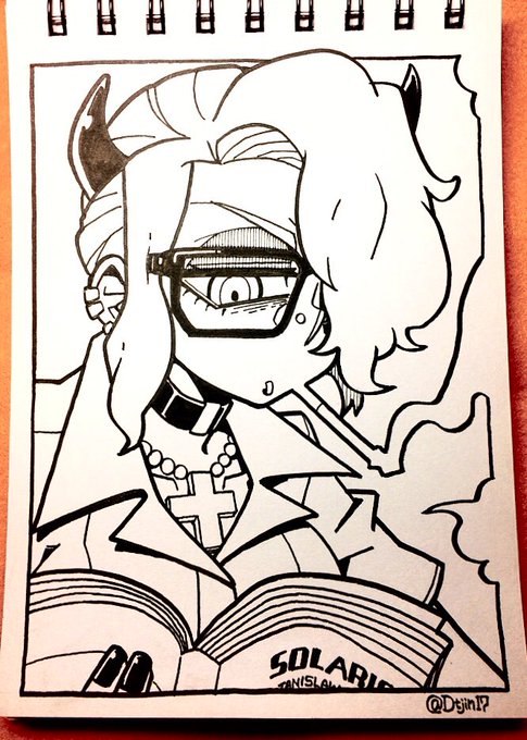 Z=サンが本読んでるとこも何気に見てみたいネー #Helltakerfanart 