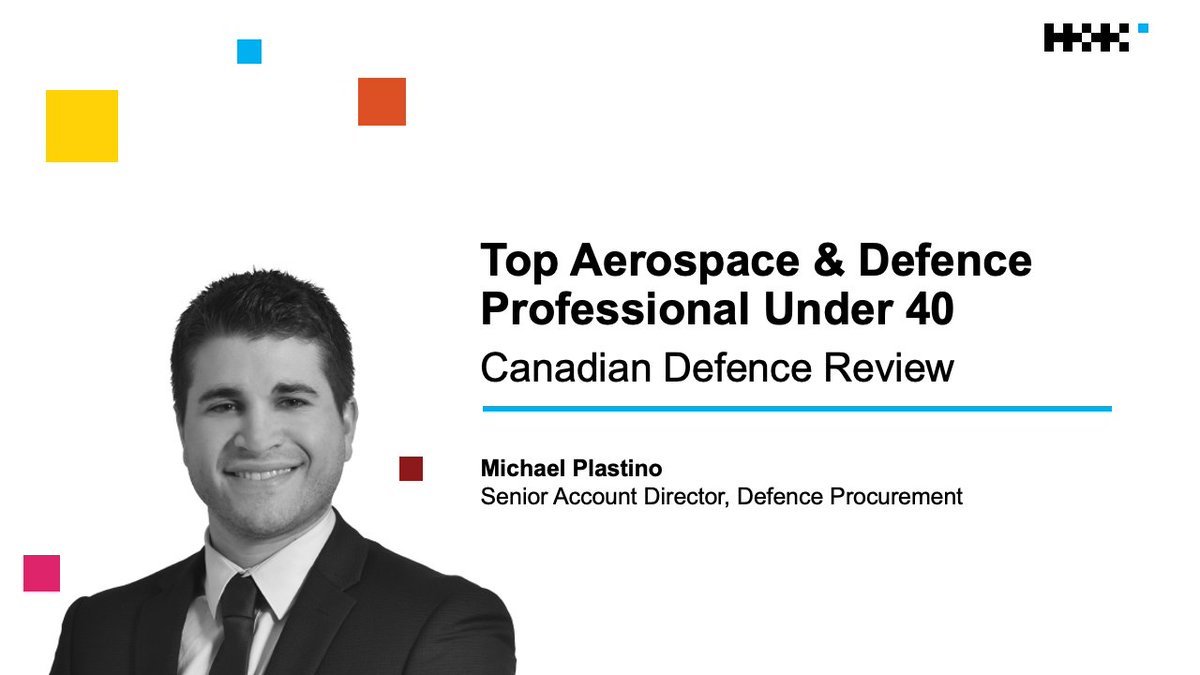 hk_canada's tweet photo. Congratulations to our Michael Plastino for being awarded Top Aerospace &amp; Defence Professional Under 40 by @CDRmagazine! Learn more about his unique experience in defence procurement here: https://t.co/3hL2YMNqSr (page 57) https://t.co/GulYdUZ7S2