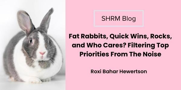 Fat rabbits, quick wins, rocks: how do you separate buzzwords from the important things? Learn more from <a href="/SHRM/">SHRM</a>. hubs.li/Q01028lb0