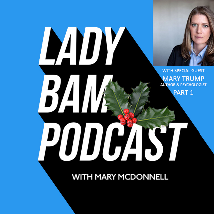 Lady Bam recently traveled to NYC to speak to author, psychologist, and leader <a href="/MaryLTrump/">Mary L Trump</a>! We’re thrilled to bring you Part 1 of our conversation between Mary and <a href="/MaryMcDonnell10/">Mary McDonnell</a>, as we bring the Lady Bam Podcast back for the holidays! ladybampodcast.com/2021/12/16/lad… 🌲🤶🎁
