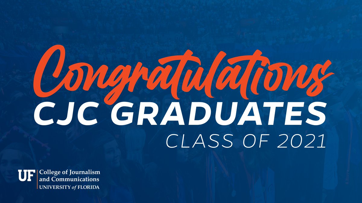 UFCJCGrad's tweet photo. Congratulations to our outstanding Fall 2021 graduates! We're so proud of you and all you've accomplished. 🐊 🎓
Find the full schedule of commencement events at https://t.co/9iK8yU2q0P and join us in Weimer Hall for a reception after Saturday's ceremony.

#UFgrad #UFCJCgrad https://t.co/s4DfLDTDUM