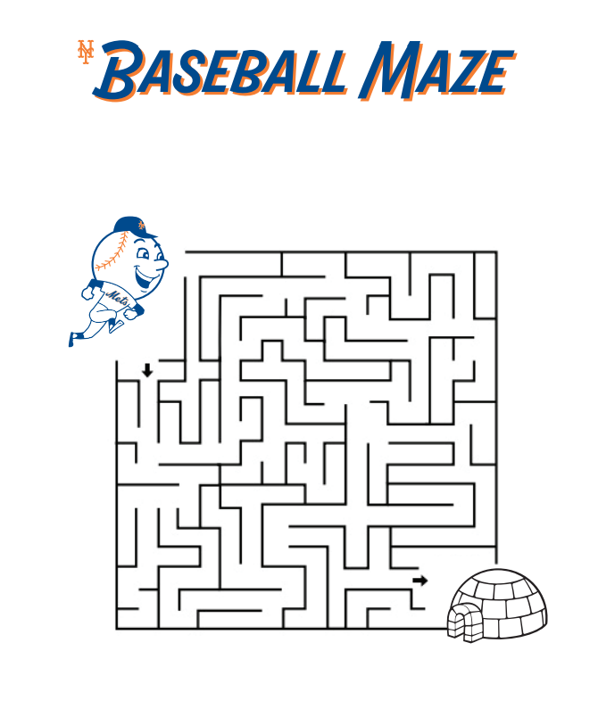 printable mets baseball