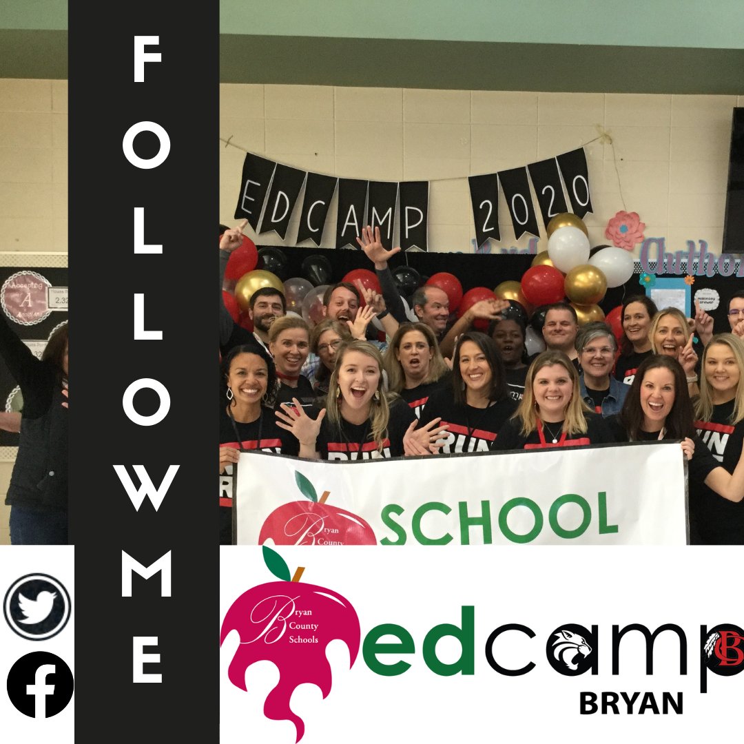 Follow me to EdCamp Bryan and register today at bit.ly/EdCamp2022!  Follow us on Facebook and Twitter for the latest updates. #teacherled #edcampbryan2022