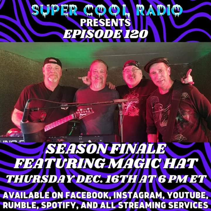 SuperCoolRadio's tweet photo. ❗Tonight❗
We are closing out season 2 tonight with our friends @Magic_Hat_Music! You do not want to miss it! Episode 120 will be available at 6 pm ET on Facebook, Instagram, YouTube, Rumble, Spotify, and all streaming services. Link: https://t.co/l7vfnq4Ra2
#podcast #music https://t.co/7dYoXoOvHJ
