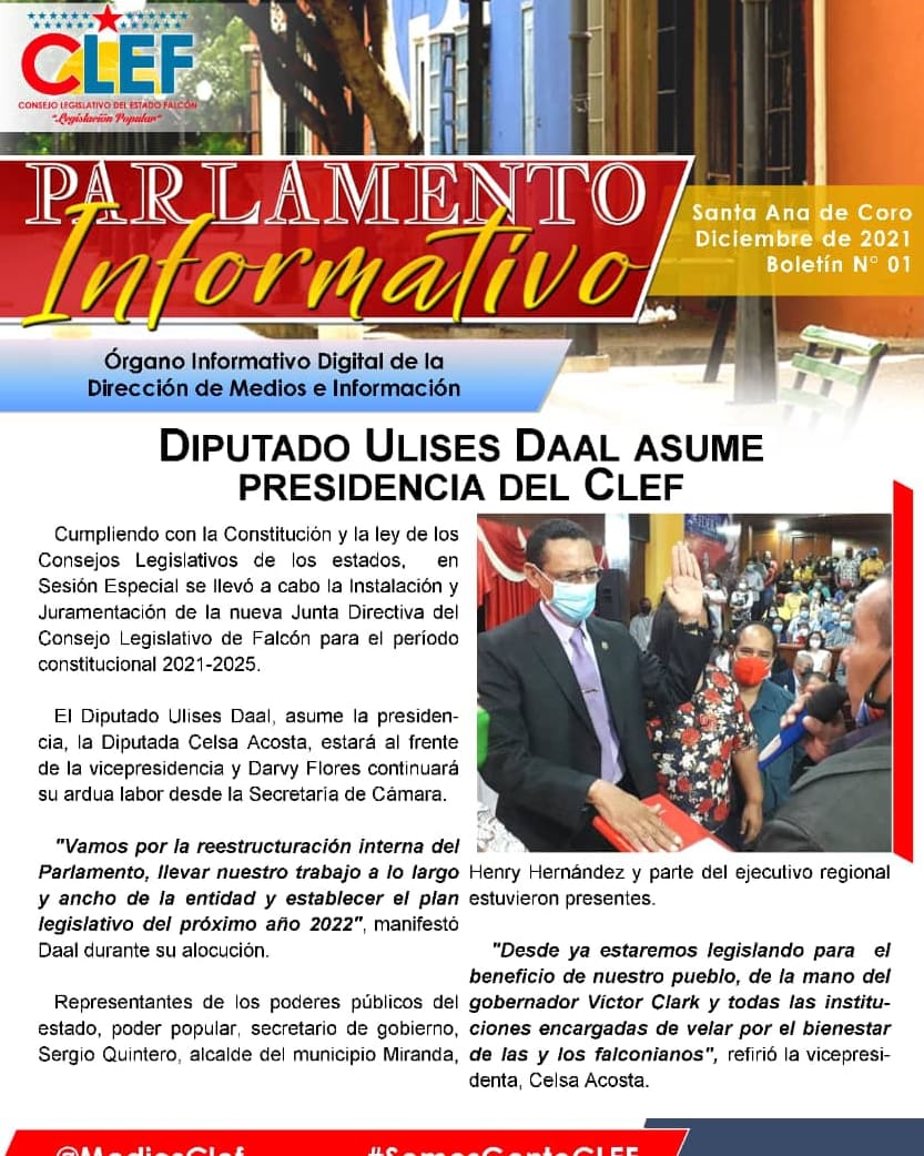 Mediosclef's tweet photo. ♦️ A continuación les presentamos el Boletín Digital👇

Parlamento Informativo, un trabajo del equipo de Prensa de la Dirección de Medios e Información del CLEF. 

@vclarkb
@celsa9023
@darvyf

#SomosGenteCLEF https://t.co/eLYcNc7Aum
