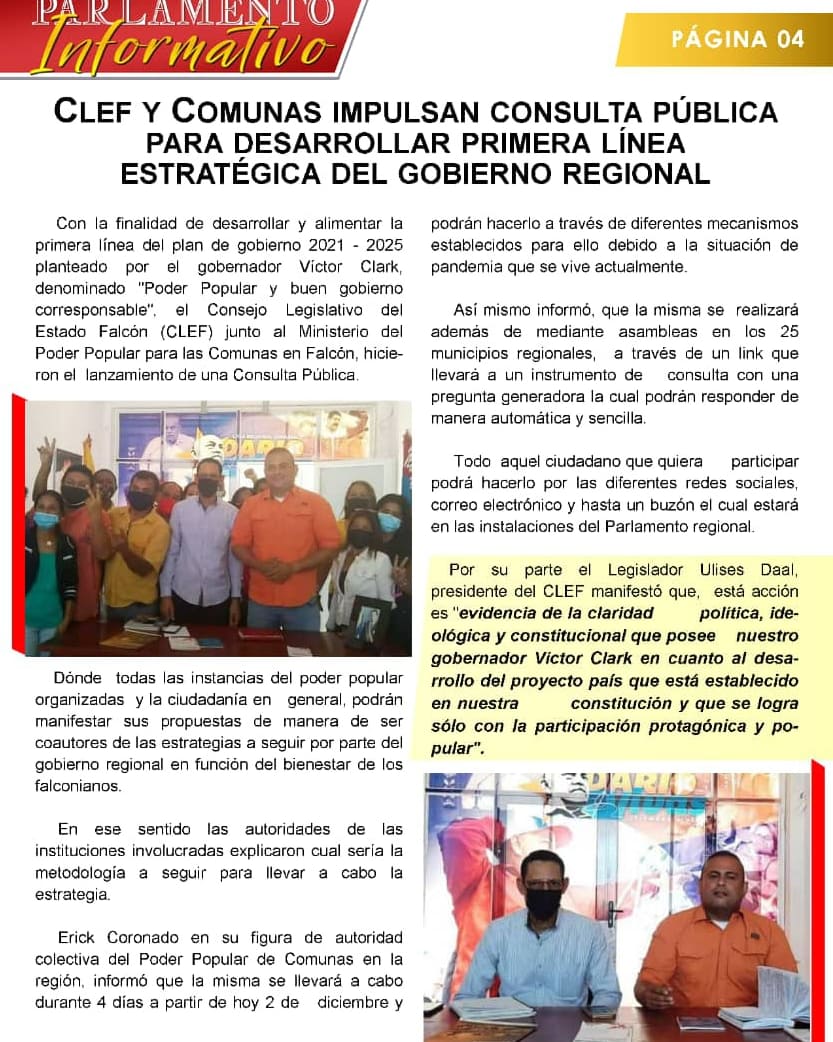 Mediosclef's tweet photo. ♦️ A continuación les presentamos el Boletín Digital👇

Parlamento Informativo, un trabajo del equipo de Prensa de la Dirección de Medios e Información del CLEF. 

@vclarkb
@celsa9023
@darvyf

#SomosGenteCLEF https://t.co/eLYcNc7Aum