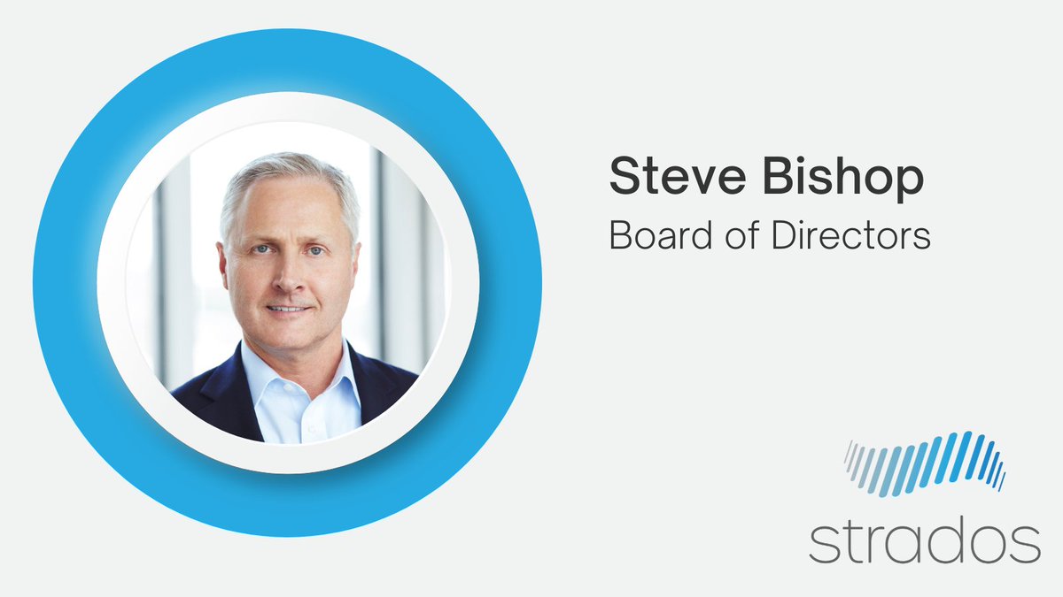 We’re thrilled to announced that retiring <a href="/ProcterGamble/">Procter & Gamble</a> Health Care CEO Steve Bishop has joined the Strados Labs Board of Directors, bringing his experience of leading a multibillion-dollar portfolio of health care properties to our team: bit.ly/3q0W588