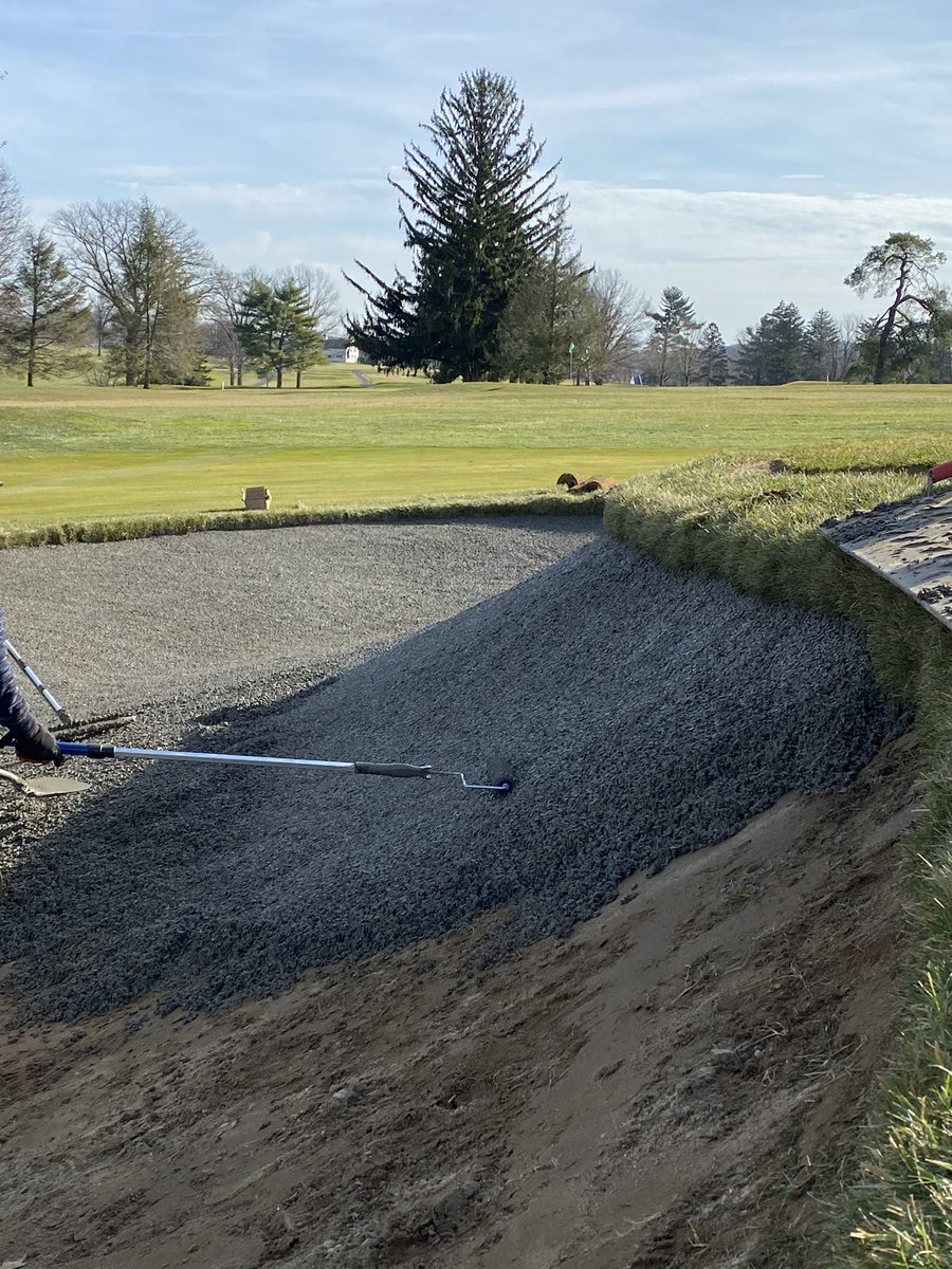Bradhelcoski's tweet photo. Another @CapConGolf bunker pour in the Philly golf market! 🔥🔥🔥 Alex and crew knocked it out of the park! @EwingIrrigation has all your renovation needs. Give us a call! https://t.co/DfqNImOgix