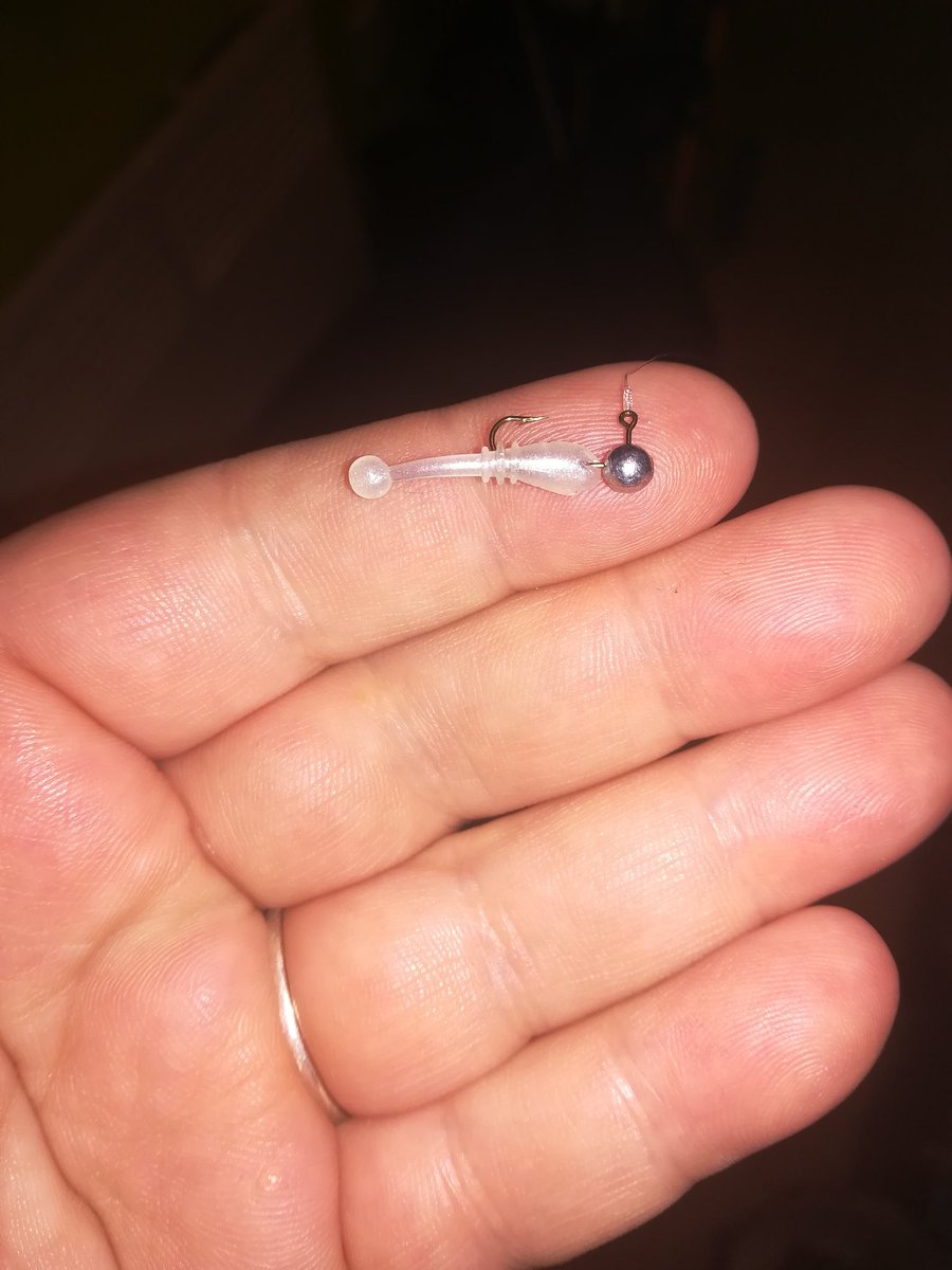 Omg i cannot wait to go for anything that swims tomorrow afternoon after work.... The teeny tiniest of lures (and jighead!) ! Hopefully my local fish arent used to them (be different!) ! #fishing #jigging #microlures #ultralight #specieshunt #lightlure #tiny #miniature
