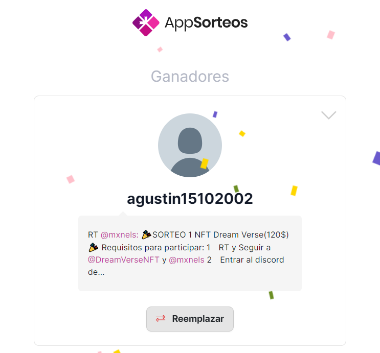 chico_nft's tweet photo. GANADOR DEL SORTEO!!
@agustin15102002 
Enhorabuena!!♥️
https://t.co/4akt0t2hVM https://t.co/4kMYbEpypB