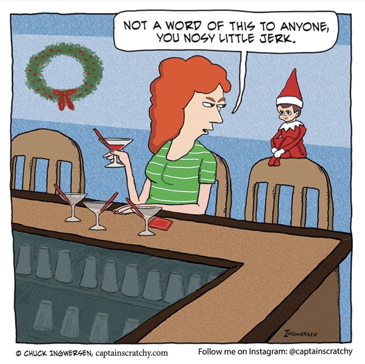 Not a word of this to anyone, you nosy little jerk…

#Christmas #elfontheshelf