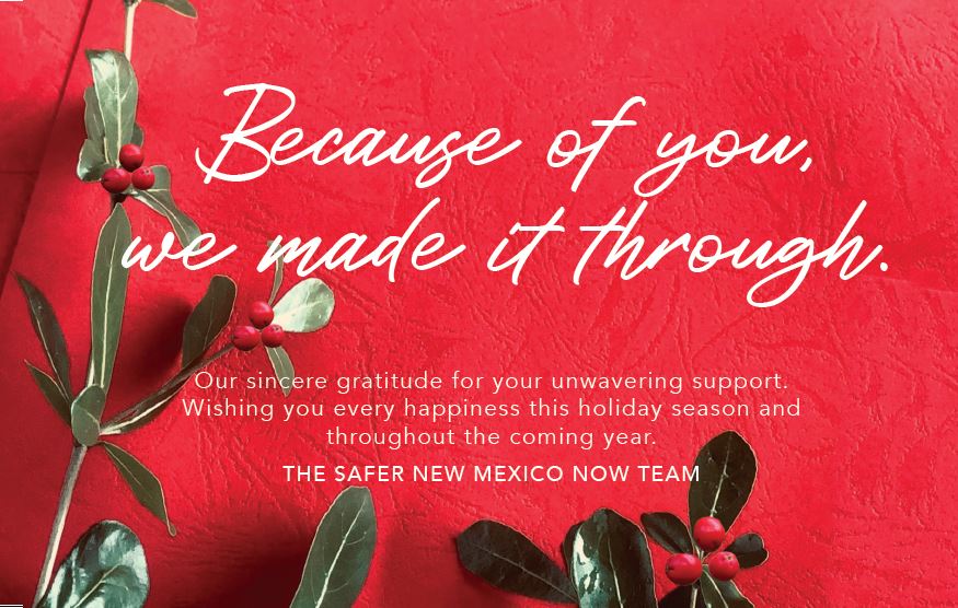 SAFERNM's tweet photo. From the Safer family to yours, we wish you a happy and safe holiday season. #HappyHolidays https://t.co/8LkLaSse3r