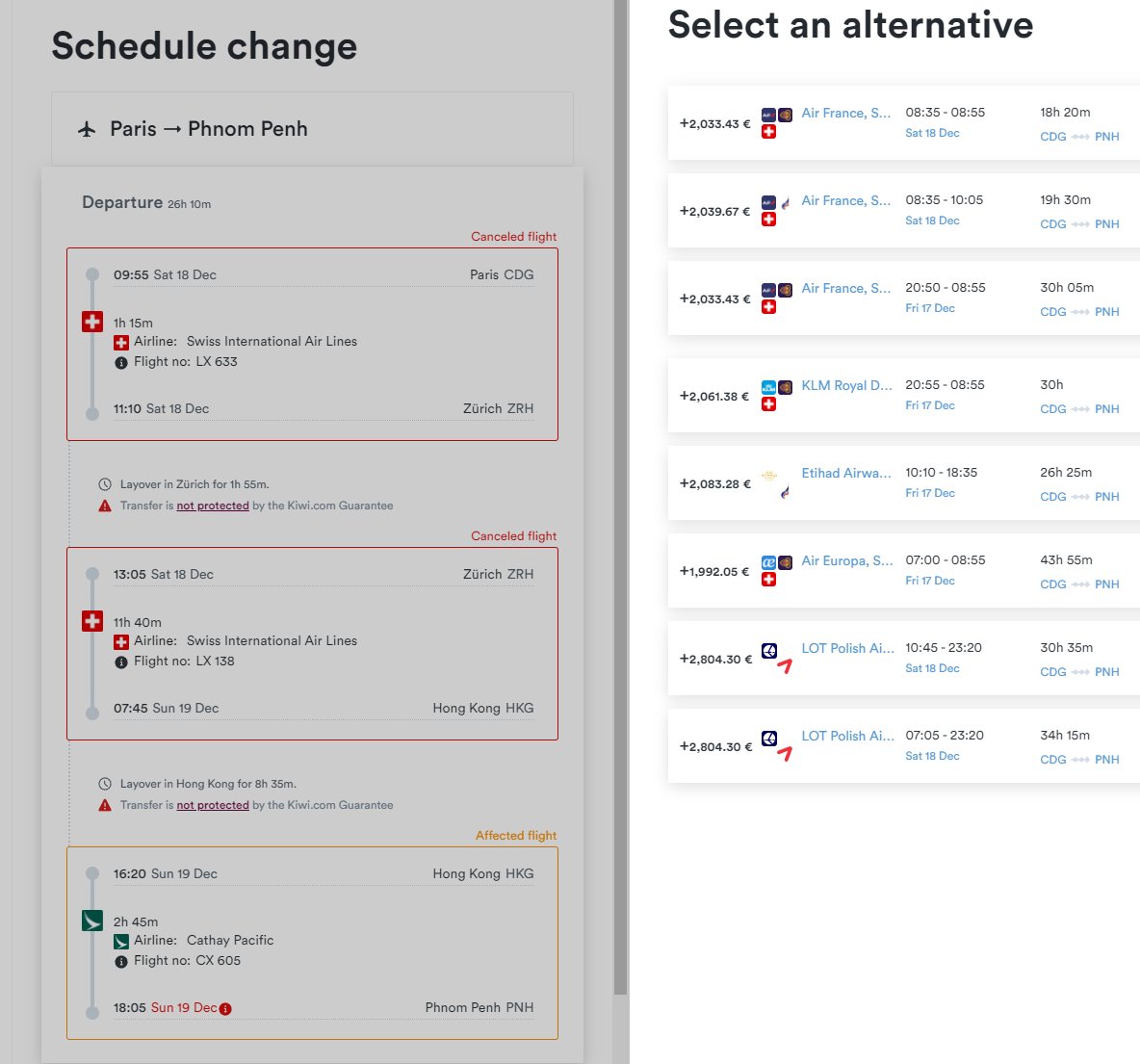 RodolpheProm's tweet image. @kiwicom247 &amp;amp; @swissairlines cancelled my 70 yo Dad's flights &amp;amp; won't confirm when and if they will refund the 2500€ cost. #Christmas #refund #Travel #Covid_19