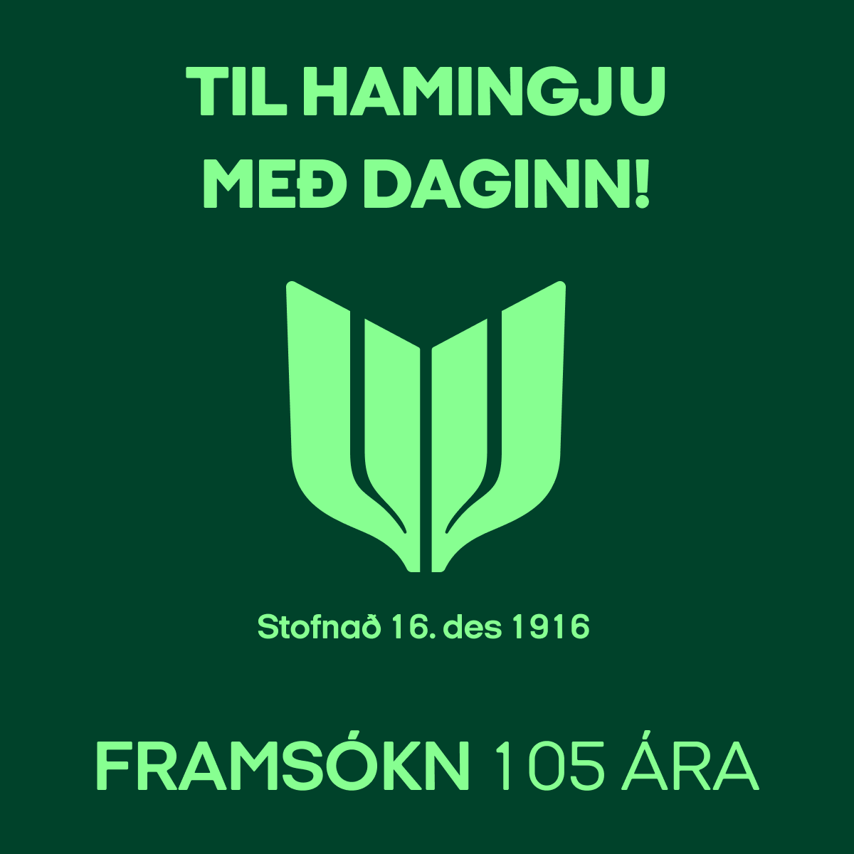 Við eigum afmæli í dag! 
,,Saga Framsóknar í 105 ár er samofin framfarasögu íslensku þjóðarinnar og hvernig íslenskt samfélag hefur komist í efstu sæti í flestu því sem þykir gott og mikilvægt í samfélögum heimsins" 
visir.is/g/20212197171d