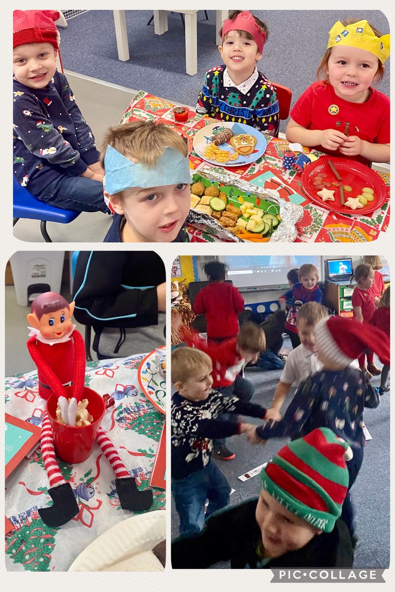 FfynnonTafPri's tweet photo. Our youngest learners having a great morning! The elf enjoyed the party food too! 😂🕺💃 #topdancing #daiawn #teigrfun https://t.co/KwuGu8jgzt