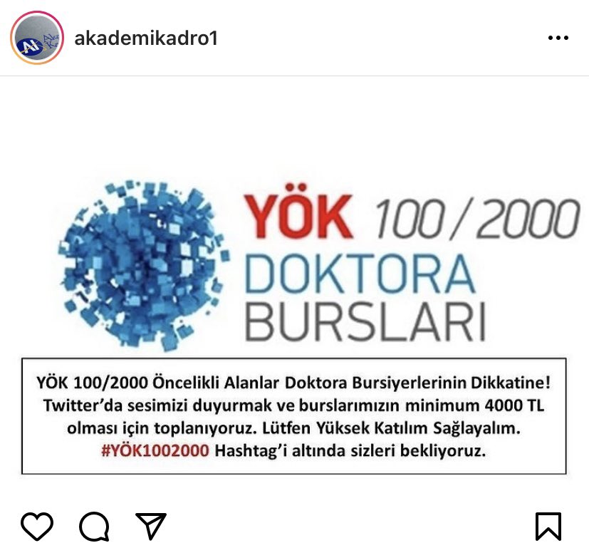 Burslar minimum 4000₺ olmasını bekliyoruz. #yök1002000 <a href="/akademi_kadro/">AkademiKadro</a> <a href="/erolozvar/">Erol Özvar</a> <a href="/yokdoktora/">Yök 100/2000 Doktora Öğrencileri</a> <a href="/YuksekogretimK/">Yükseköğretim Kurulu</a> <a href="/akademi_kadro/">AkademiKadro</a> <a href="/yekta_sarac/">Prof. Dr. M. A. Yekta Saraç</a>