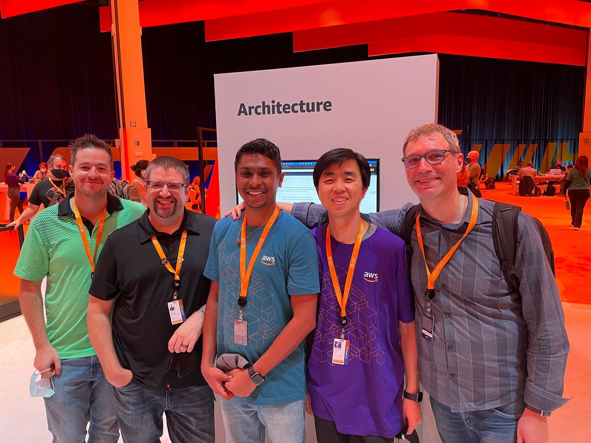 setheliot's tweet image. Just 350 days until #AWS re:Invent!  I cannot wait
@bradleyacar 
@jon_rc_steele 
@MahanthJayadeva 
@jongnam 
me
@awscloud #AWSWellArchitected  #WellArchitected