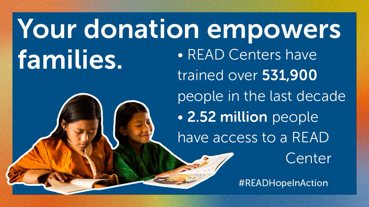 READGlobal's tweet photo. Education and economic opportunity help families build a happier, more prosperous future.

Your support helps ensure that families have access to resources they need to thrive and succeed.

Donate now: https://t.co/iawyMjyflV

#READGlobal #READHopeInAction #Education #Family https://t.co/8winx4jkcF