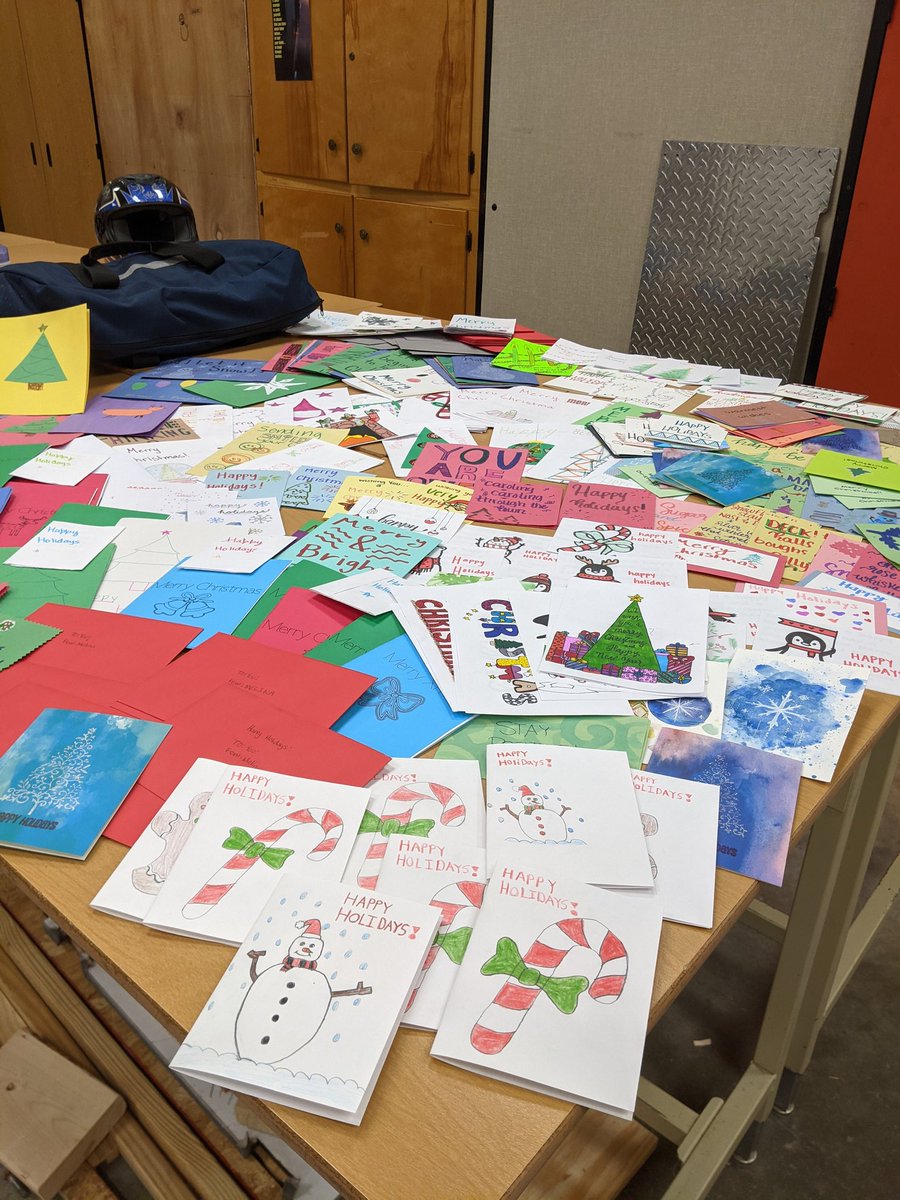 WorrellKristen's tweet photo. Another successful NTHS/SNHS holiday card drive for year 2! Thanks for sharing your artistry and compassion ADHS! @AthensHSMagnet @ADHS_HSA https://t.co/T3gP6ZanL4