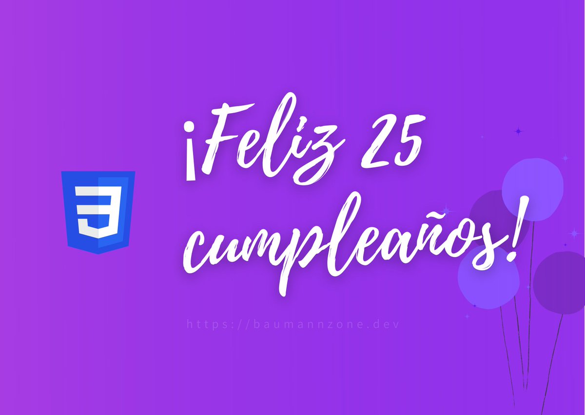 baumannzone's tweet photo. 🤯 El 17 de diciembre es el tricentésimo quincuagésimo primer (351) día del año en el calendario gregoriano y el 352 en los años bisiestos. 

¿Y esto a qué viene? 
Pues.. ¡hoy #CSS cumple 25 años! Fue lanzado el 17 de diciembre de 1996

✨ FeliCSSidades 😂🥰 https://t.co/xhkaXAMp61