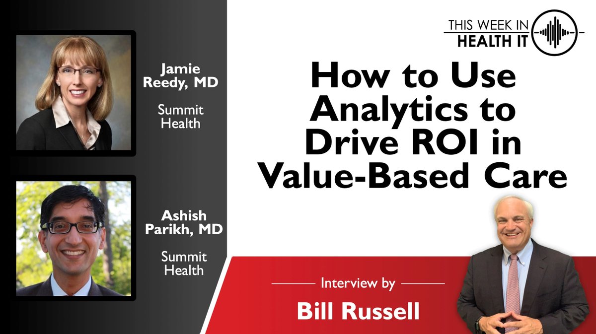 ArcadiaHealthIT's tweet photo. Tune in to @ThisWeekinHIT as @BillRussellHIT talks to Dr. Jamie Reedy & Dr. Ashish Parikh. They discuss how building analytics capabilities can clearly, directly & meaningfully impact success in #ValueBasedContracts in an #ACO. Watch now: https://t.co/o1FAknZm5C #DataSupplyChain https://t.co/hWVLmEW2JW
