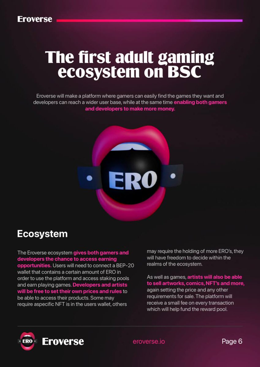 BartBaker's tweet photo. Gaming &amp; NFTs are the hottest thing in crypto. Combine that with the BIGGEST money making industry online &amp; you have @Eroverse_io. Digital adult art meets P2E. Think @Steam for adult games

Current mc - 600k (Just launched)
DYOFR - https://t.co/D92c6BPldJ

(Not investment advice) https://t.co/zpzBYUGzQt