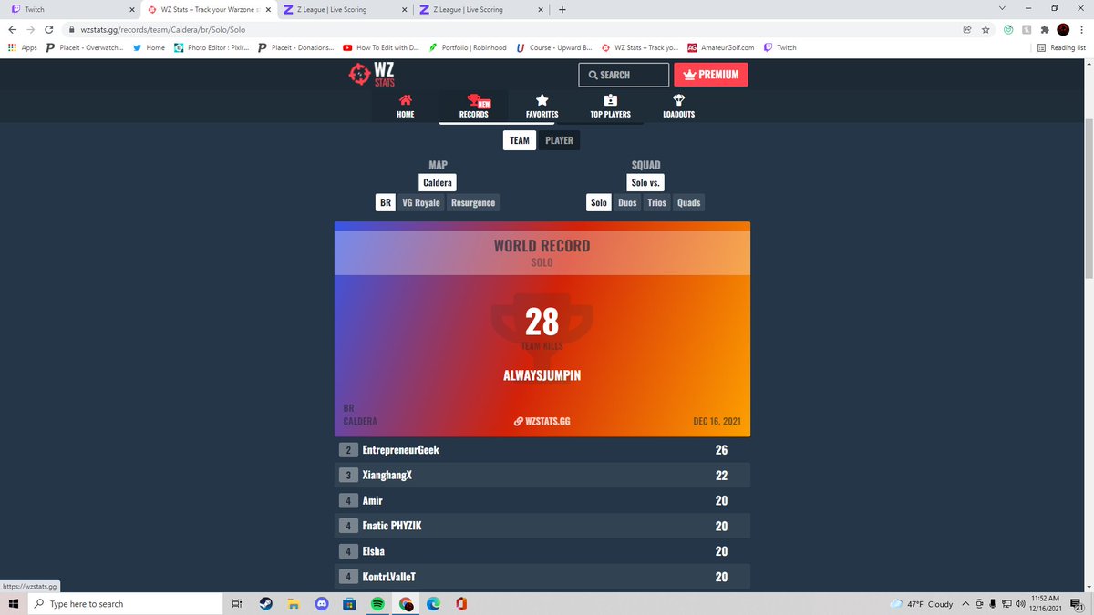 AlwaysJumpin's tweet image. WORLD RECORD BABY LETS GO! #Warzone #Caldera