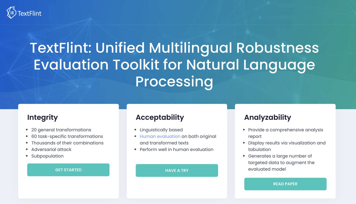 dvilasuero's tweet image. TextFlint: Robustness Evaluation Toolkit for NLProc
➖ Multilingual toolkit for robust NLP evaluation
➖ 20 general & 60 task-specific transformations, adversarial attacks & subpopulations
github.com/textflint/text…
textflint.io/textflint
#nlproc #robustAI #python #opensource