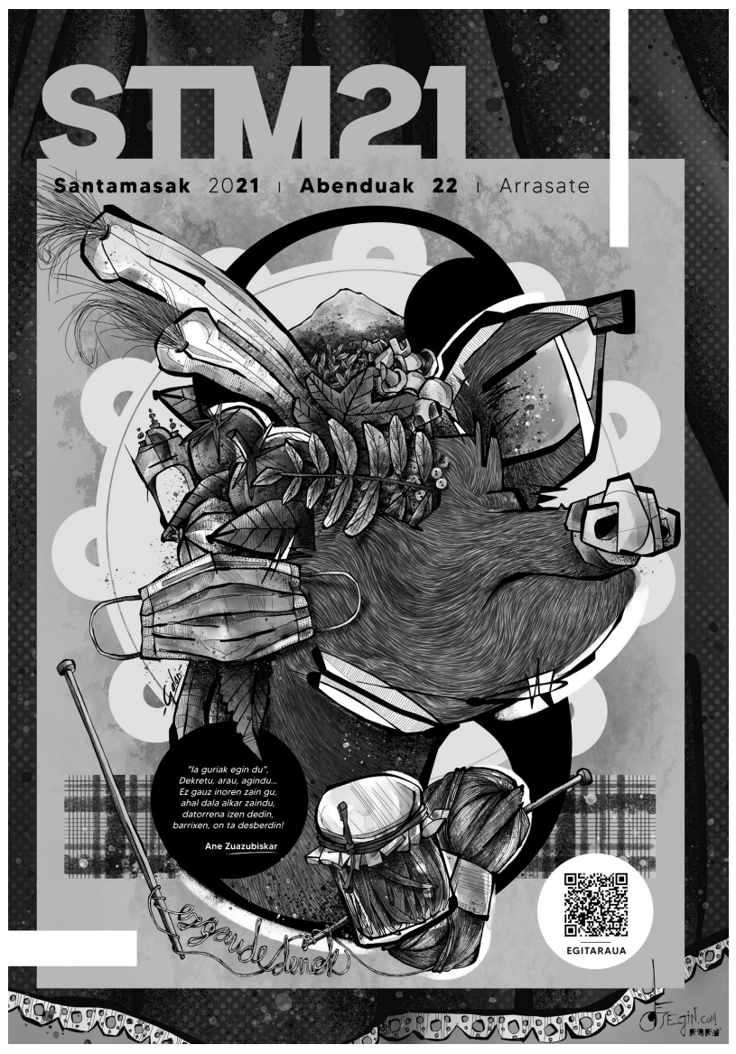 Komisiñuak Santamasetako kartela eta egitaraua ezagutzera eman ditu: mondraberri.eus/komisinuak-san… #Arrasate #Baserria #Kultura