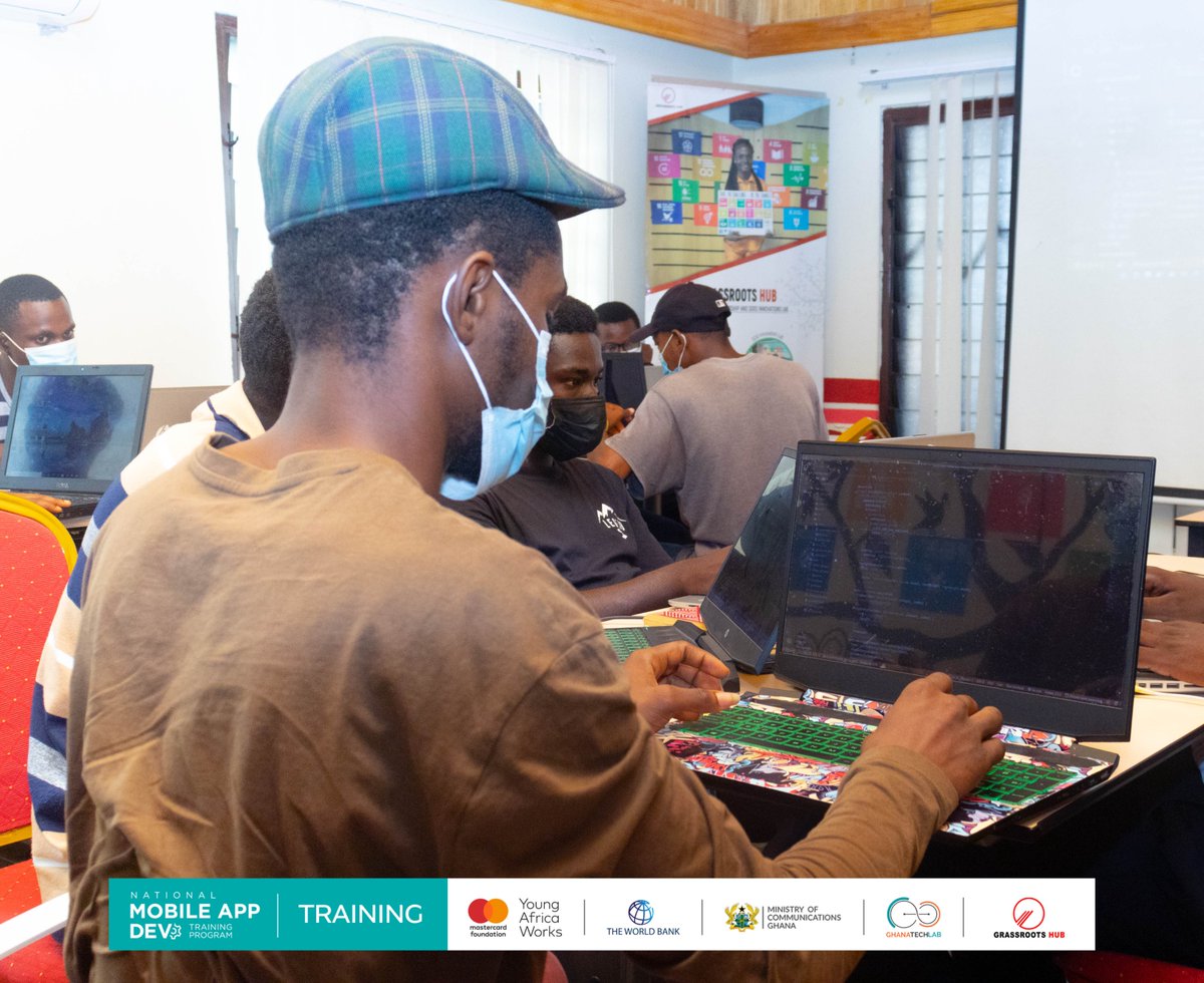 grassrootshubgh's tweet image. 𝗡𝗮𝘁𝗶𝗼𝗻𝗮𝗹 𝗠𝗼𝗯𝗶𝗹𝗲 𝗔𝗽𝗽 𝗧𝗿𝗮𝗶𝗻𝗶𝗻𝗴

Today, we continued with our lessons on equipping trainees to deploy their node app.

#GrassRootsHub
#gtlbaseprogram
#MobileAppDevelopment