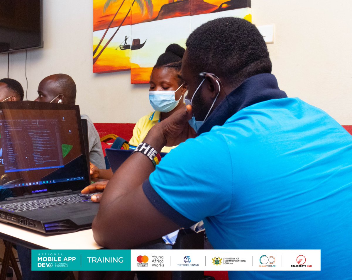 grassrootshubgh's tweet image. 𝗡𝗮𝘁𝗶𝗼𝗻𝗮𝗹 𝗠𝗼𝗯𝗶𝗹𝗲 𝗔𝗽𝗽 𝗧𝗿𝗮𝗶𝗻𝗶𝗻𝗴

Today, we continued with our lessons on equipping trainees to deploy their node app.

#GrassRootsHub
#gtlbaseprogram
#MobileAppDevelopment