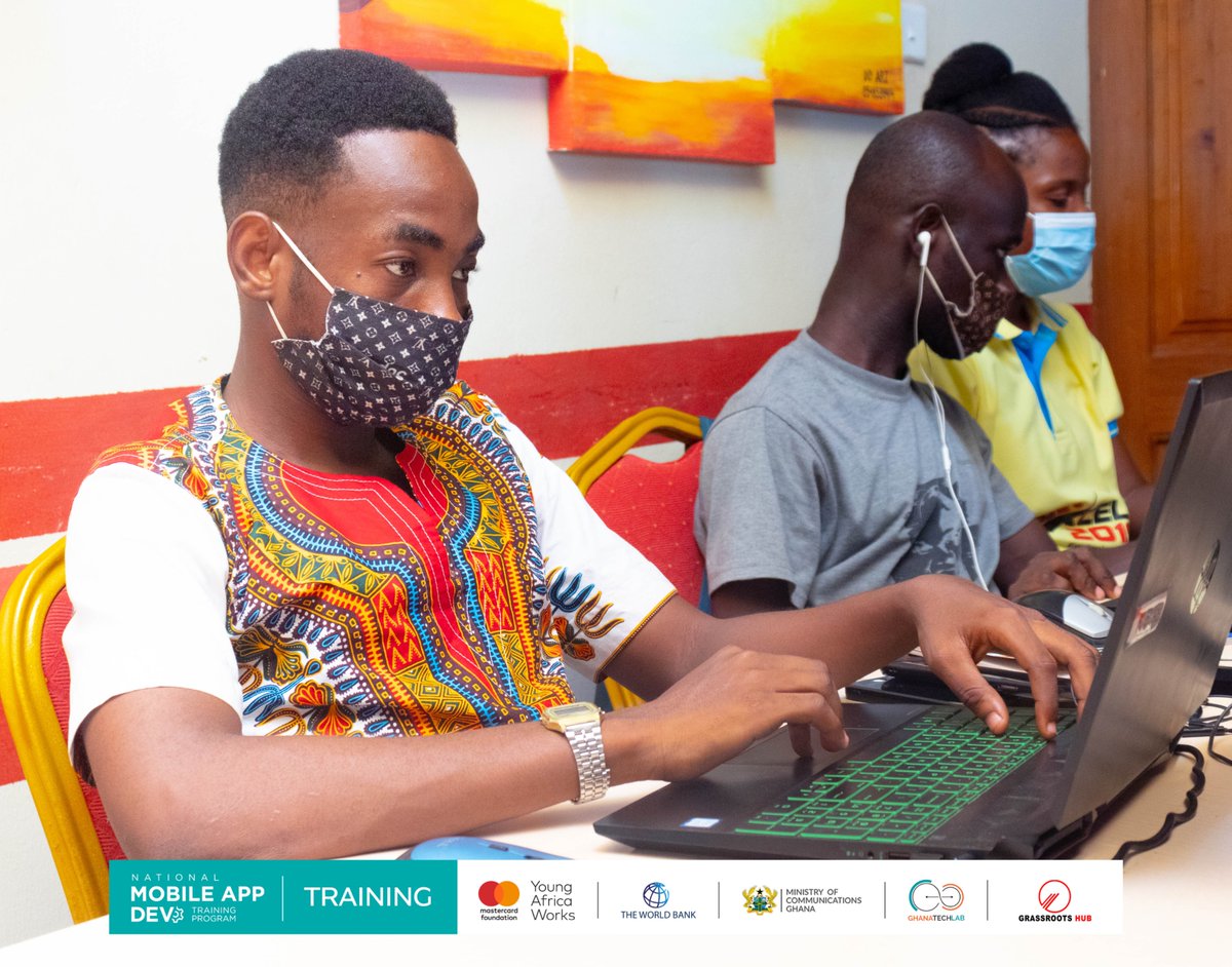 grassrootshubgh's tweet image. 𝗡𝗮𝘁𝗶𝗼𝗻𝗮𝗹 𝗠𝗼𝗯𝗶𝗹𝗲 𝗔𝗽𝗽 𝗧𝗿𝗮𝗶𝗻𝗶𝗻𝗴

Today, we continued with our lessons on equipping trainees to deploy their node app.

#GrassRootsHub
#gtlbaseprogram
#MobileAppDevelopment