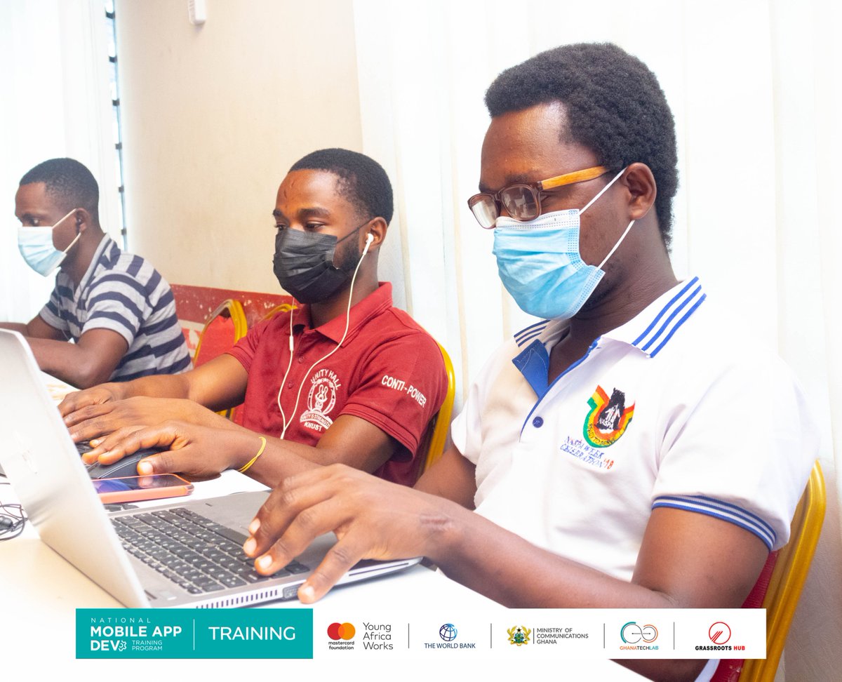 grassrootshubgh's tweet image. 𝗡𝗮𝘁𝗶𝗼𝗻𝗮𝗹 𝗠𝗼𝗯𝗶𝗹𝗲 𝗔𝗽𝗽 𝗧𝗿𝗮𝗶𝗻𝗶𝗻𝗴

Today, we continued with our lessons on equipping trainees to deploy their node app.

#GrassRootsHub
#gtlbaseprogram
#MobileAppDevelopment