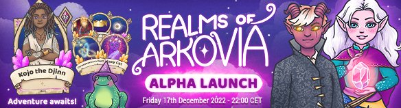 It's the eve of our Alpha release and we are giving away an entire set of gear to set you on your way RSP $100+! Like and retweet to enter! 3 winners will be drawn tomorrow at 21:00 CET!

Join us for our Alpha Release! 

#NFTs #NFTGiveaways #WAXGaming #RealmsOfArkovia #giveaway