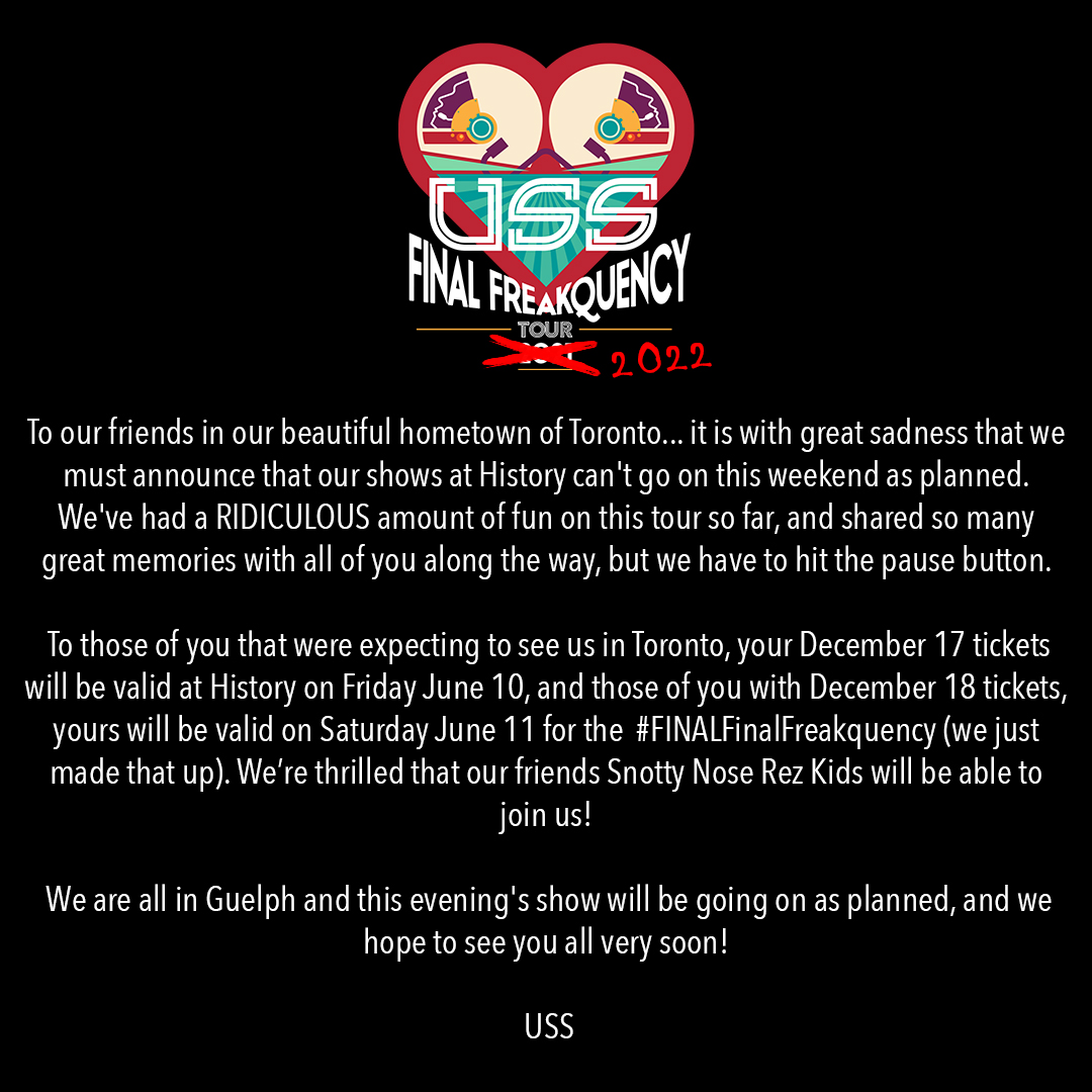 USSMUSIC's tweet photo. A note about our upcoming shows. https://t.co/3ZEYJzeVyN