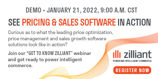 zilliant's tweet photo. Don’t miss these demos! Build a solid foundation on how Zilliant helps #B2B companies power intelligent commerce by connecting commercial strategies with effective execution at our “Get to Know Zilliant” webinar on Friday, January 21. Register now: https://t.co/kyuP0vEubL https://t.co/nFXUd0l96k