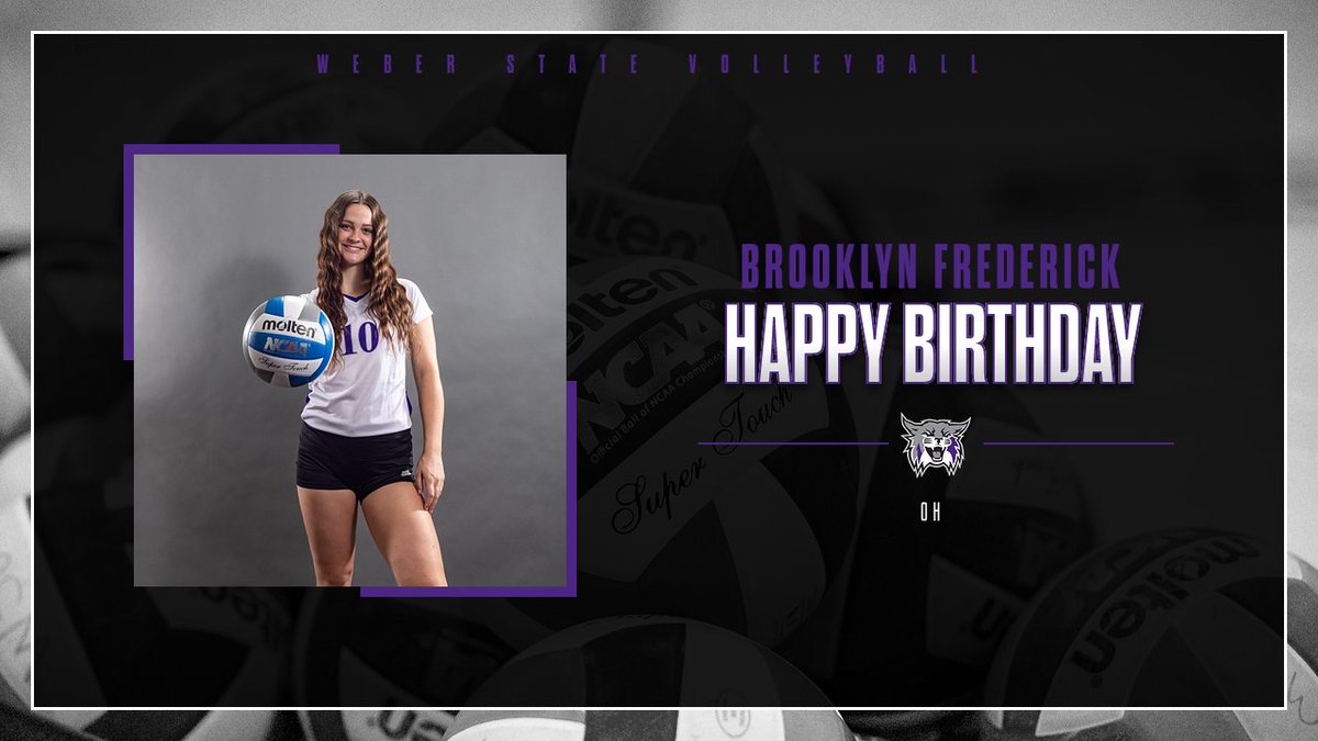 weberstatevb's tweet photo. Happy Birthday to OH, Brooklyn Frederick!! We hope you have an awesome day!! #weberstatevb #purplereign https://t.co/TI9ouk89po